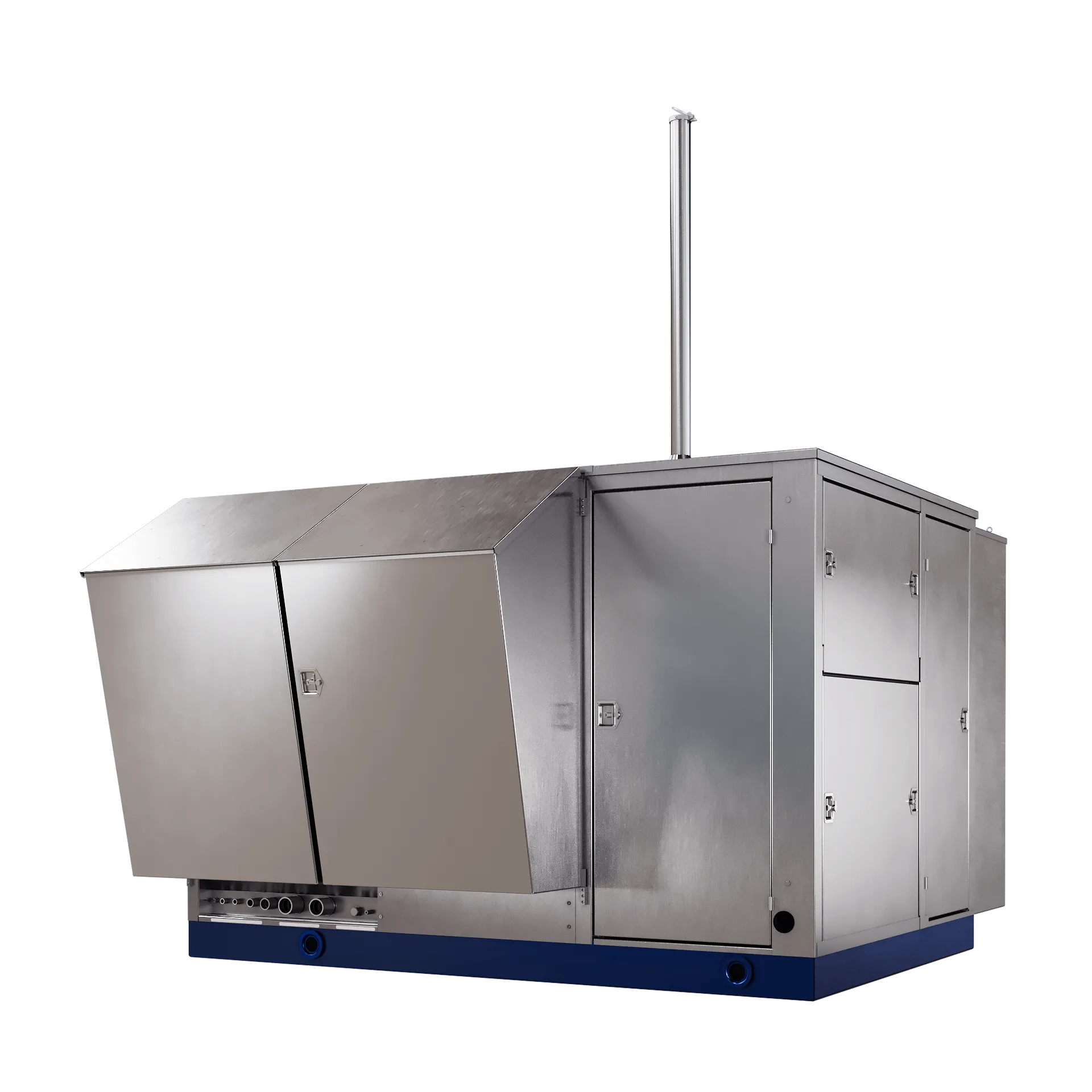 IMW CleanCNG booster station for renewable natural gas — stainless-steel enclosure