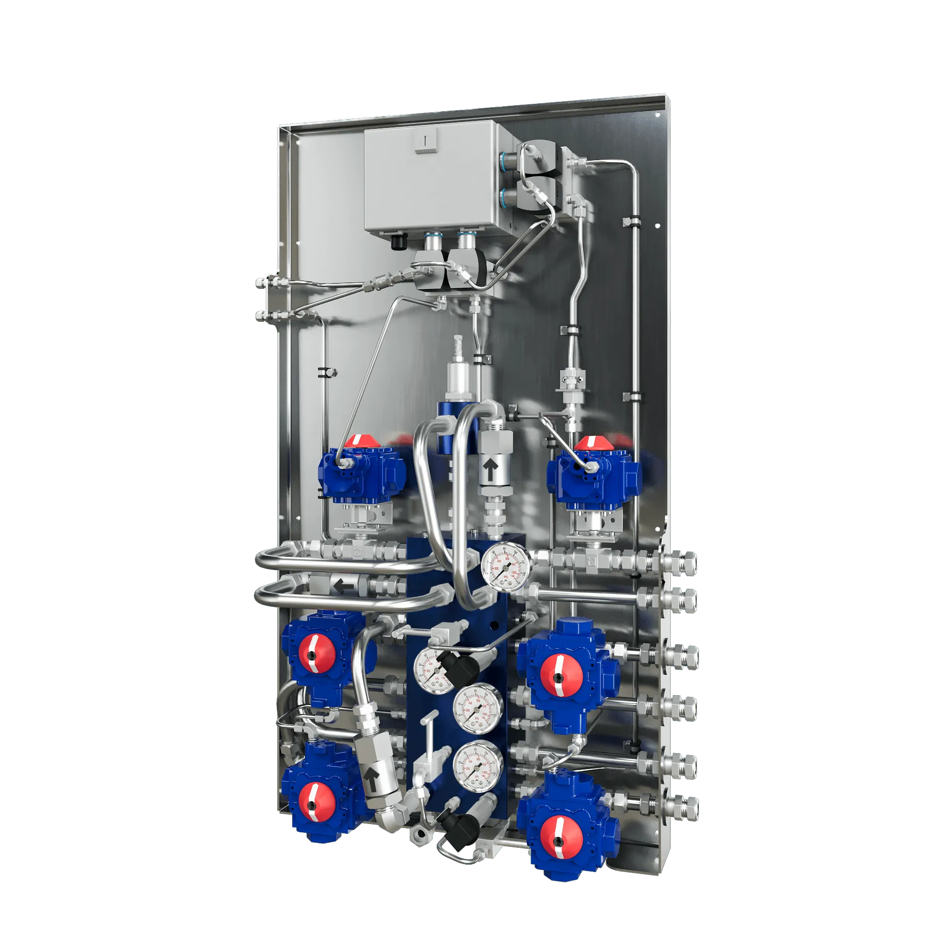 IMW three-line priority panel mounted on skid