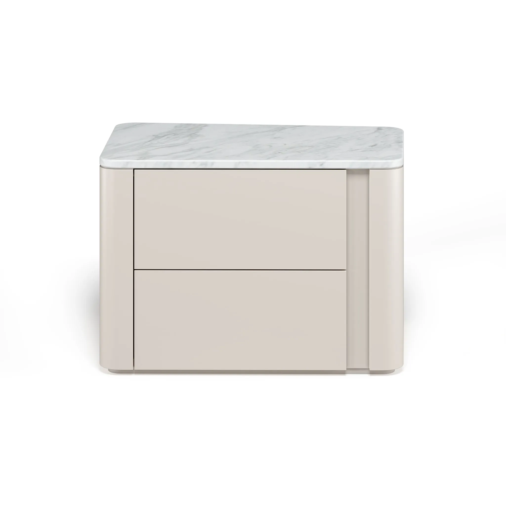 Cohen nightstand — front view with marble top