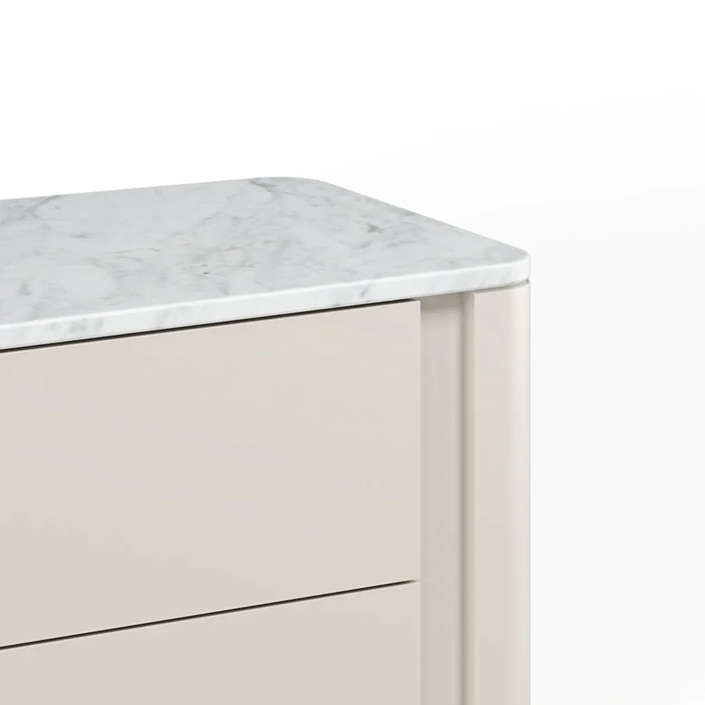 Cohen nightstand — three-quarter view with drawer detail
