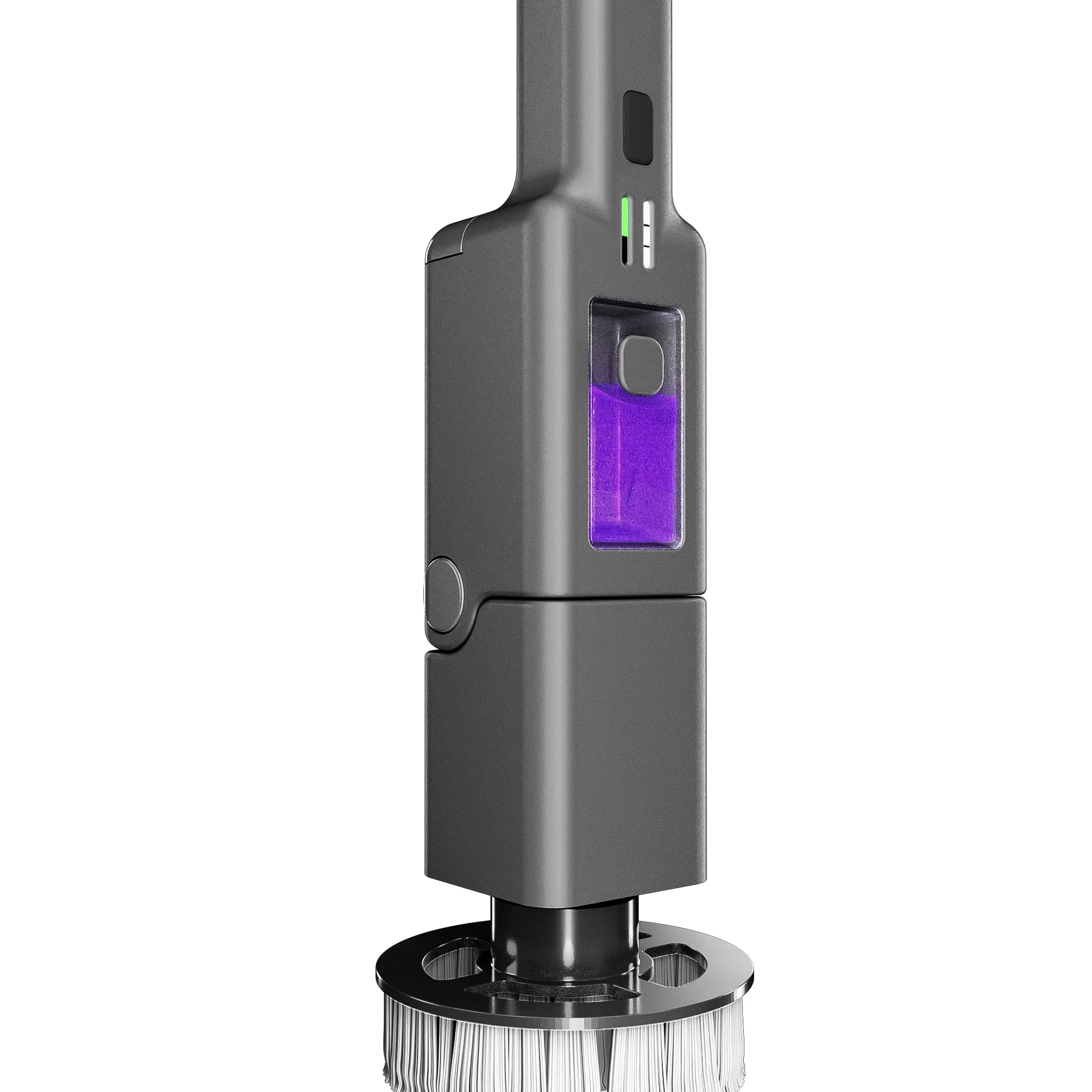 Brush head detail — front view with battery indicator