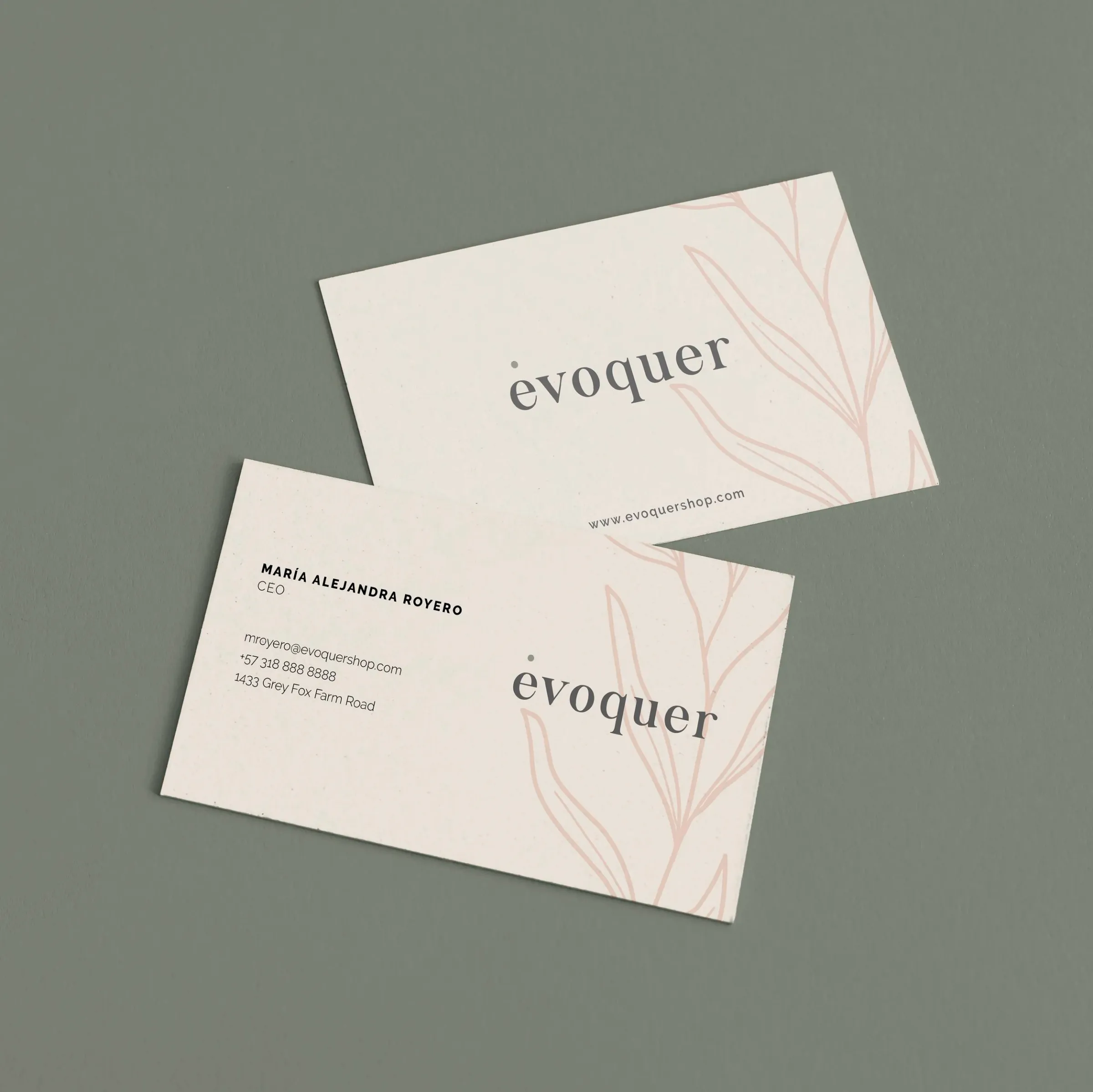 Évoquer business cards stationery design
