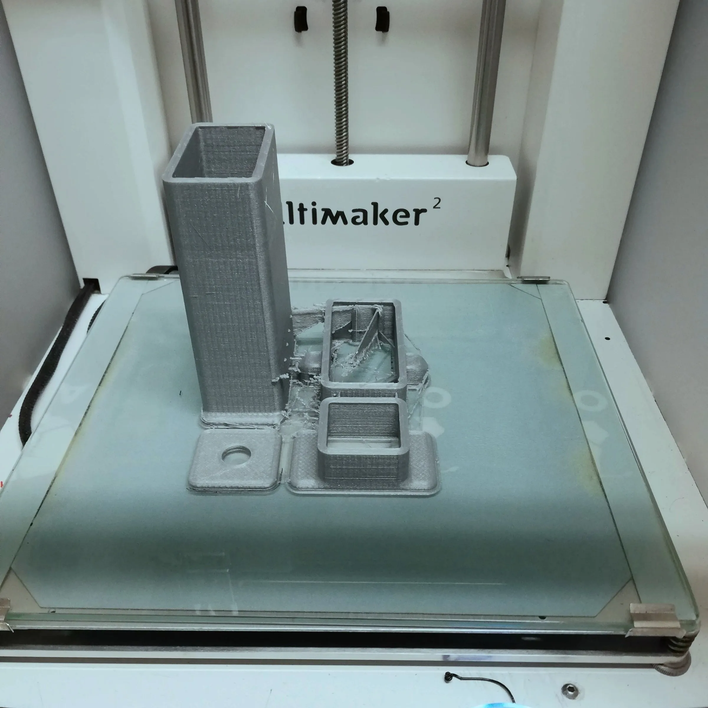 3D-printed enclosure components produced on an Ultimaker printer