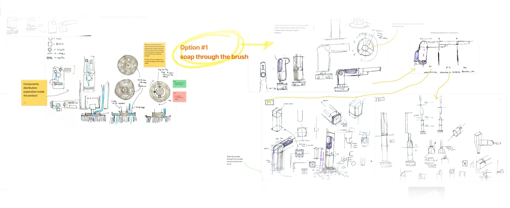 Early ideation — Option #1: loop through the brush