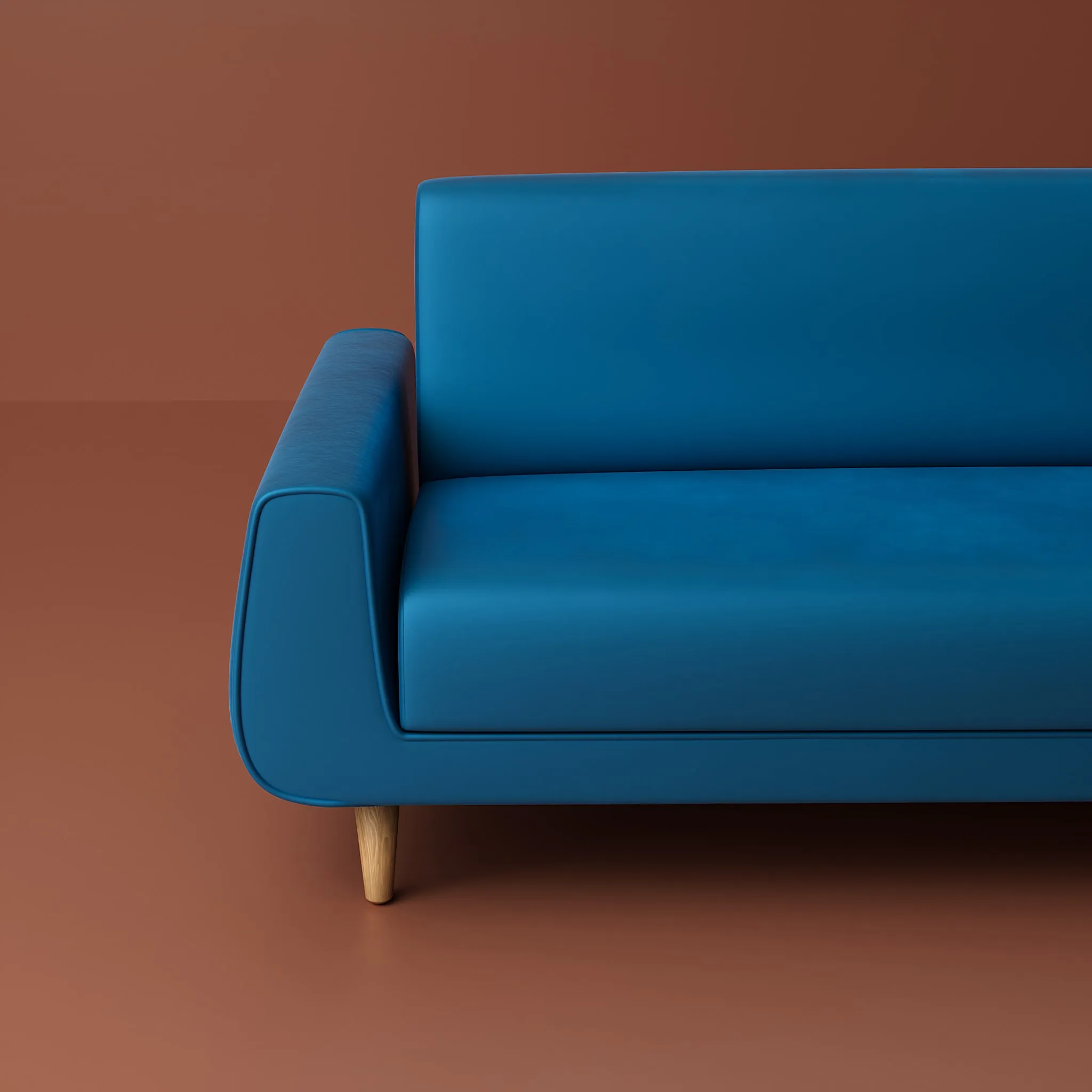 Kyoto sofa bed — front arm and seat detail