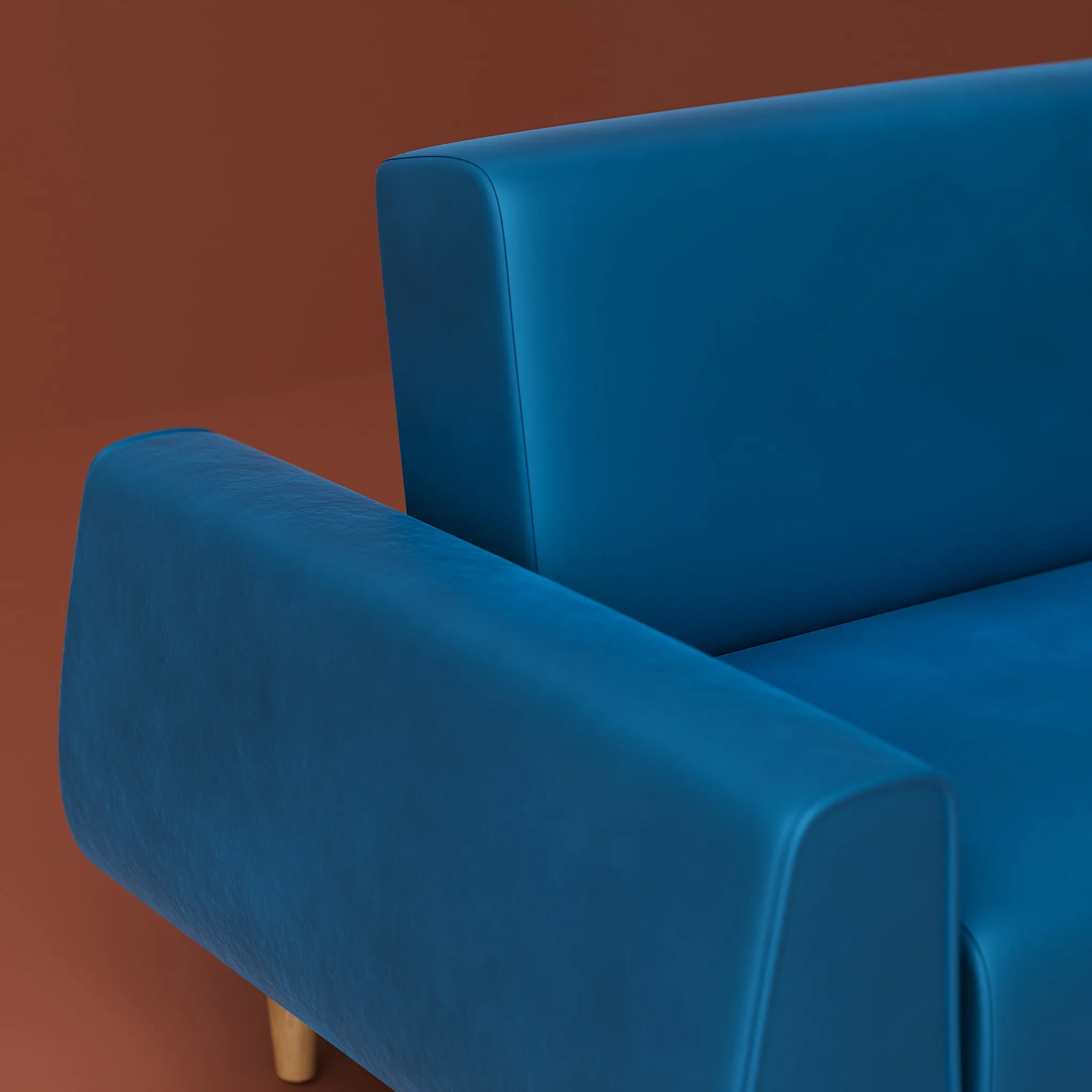 Kyoto sofa bed — arm and backrest junction detail