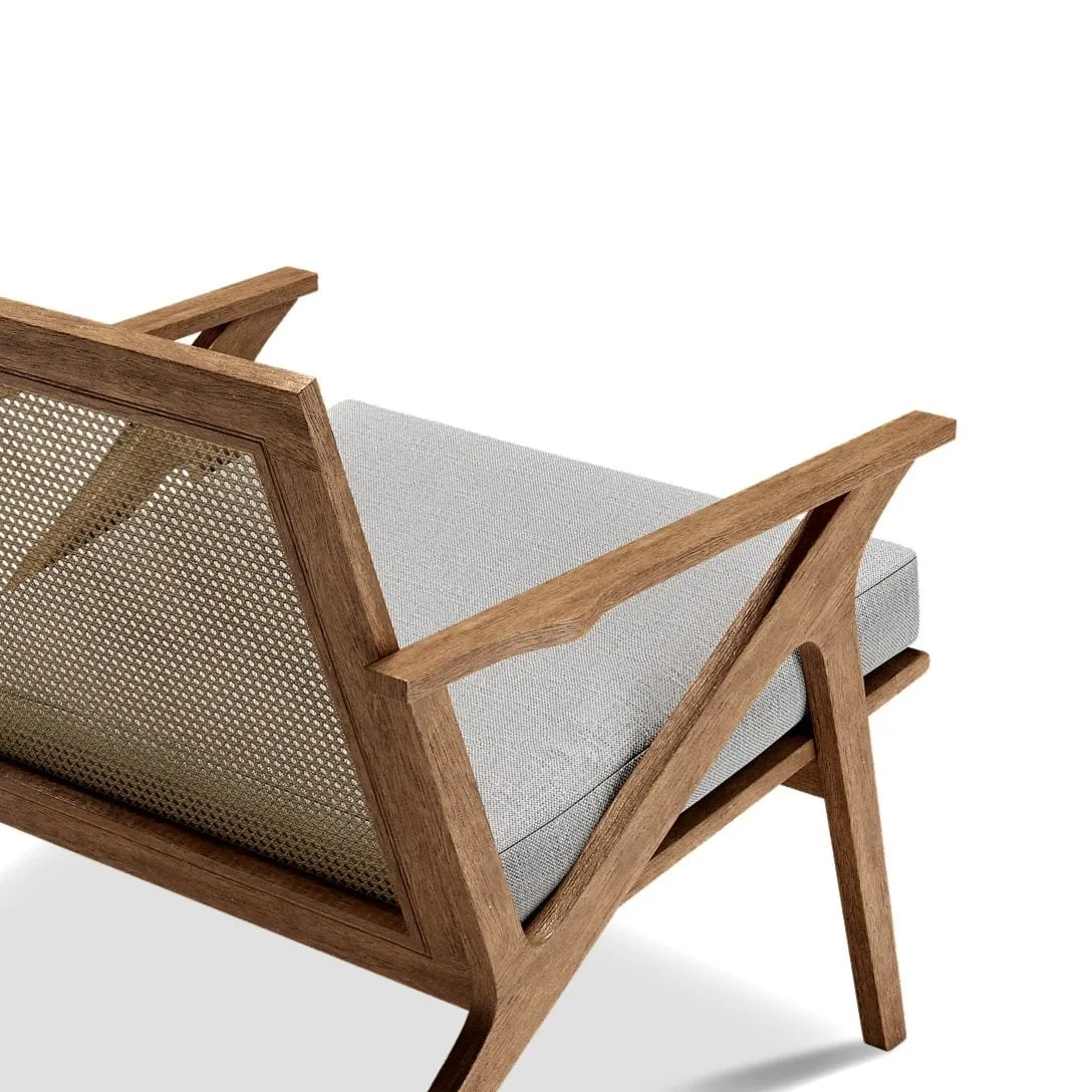 Palmarito lounge chair — close-up of cane back detail