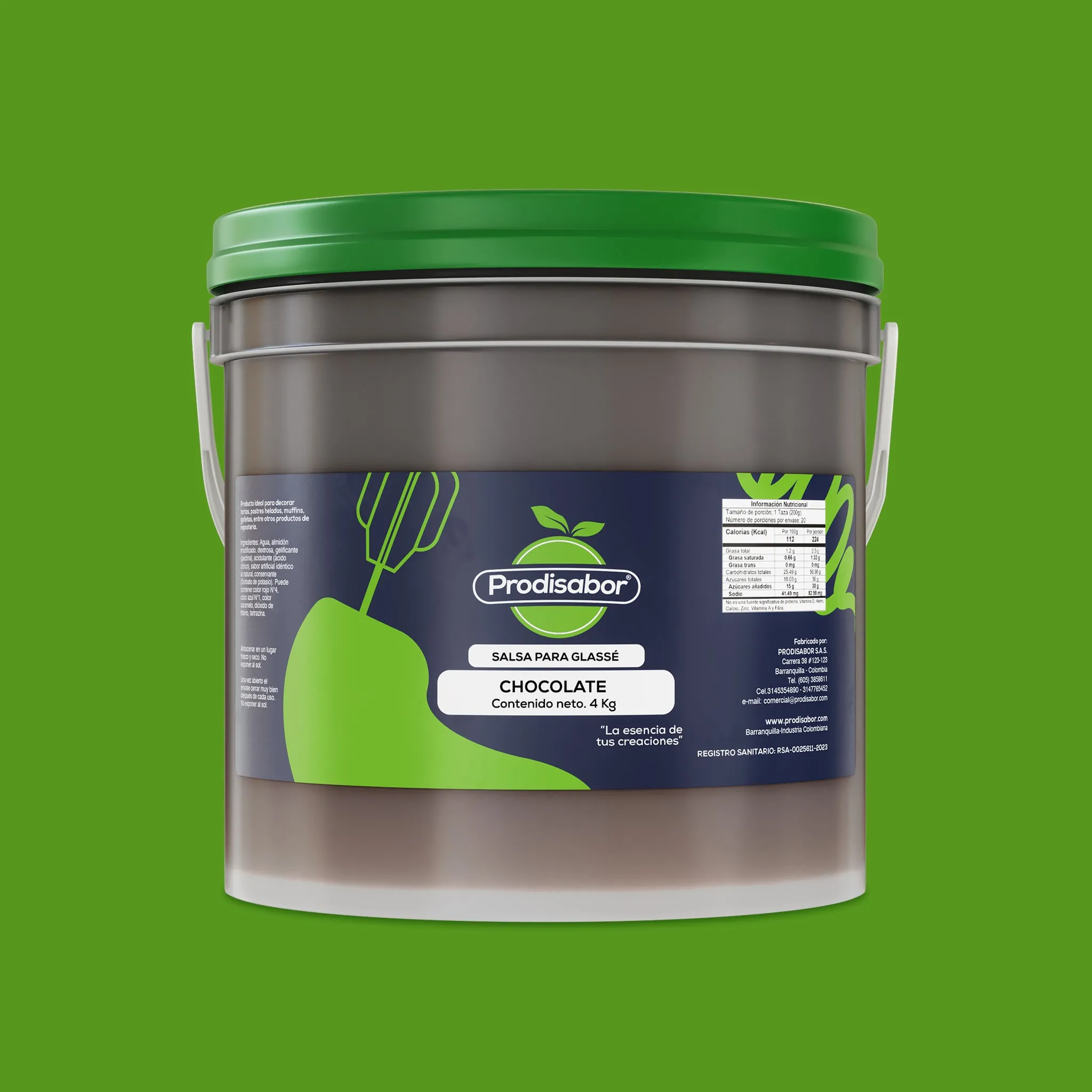 Product container render with studio lighting